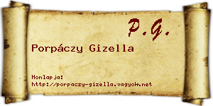 Porpáczy Gizella névjegykártya
